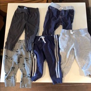 Lot of 5 casual pants 9 mo